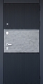 Квартирная дверь с отделкой МДФ антрацит со вставкой ПВХ