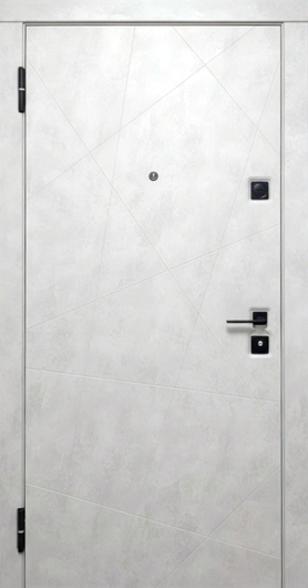 Входная дверь для квартиры с белыми панелями MDF Входная дверь для квартиры с белыми панелями MDF