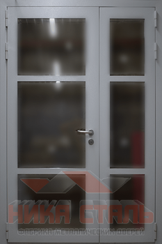Дверь металлическая остекленная