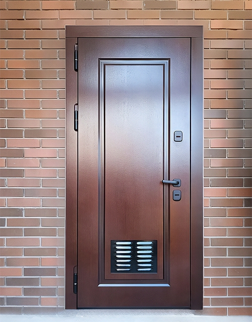 Дверь с МДФ и вентиляцией для котельной