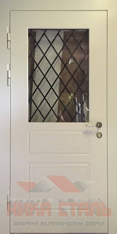 Металлическая дверь со стеклопакетом