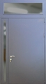 Однопольная техническая дверь с остекленными вставками