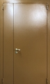Полуторапольная техническая дверь коричневого цвета
