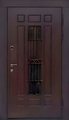 Входная дверь МДФ с кованой решеткой